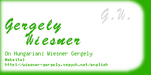 gergely wiesner business card